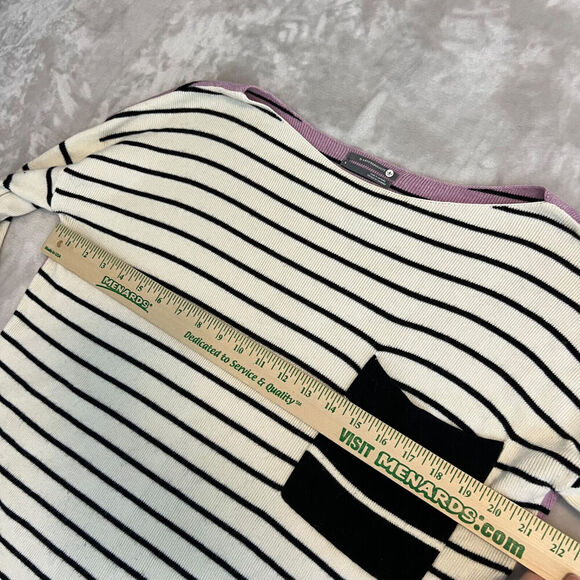 Anthropologie Sweater Womens Small Multi Striped Faye Wool Blend Boat Neck Boho - Picture 6 of 11